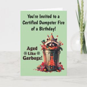 Funny Racoon Birthday Party Invite