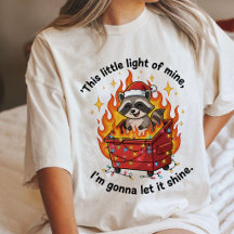 Funny Racoon Christmas Dumpster Fire