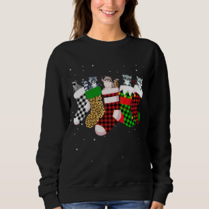 Funny Racoon Christmas Socks Costume Merry Xmas G Sweatshirt