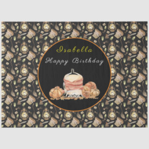 Funny Racoon Customise Text and Colour Tissue Paper