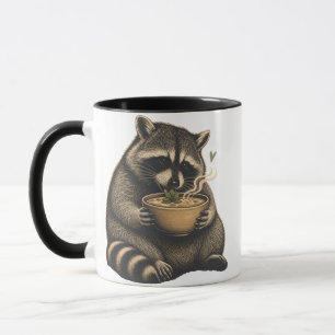 Funny Racoon Drinking Hot Soup Mug