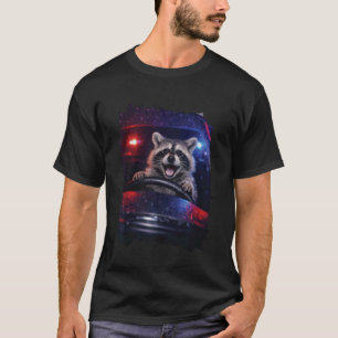 Funny Racoon Driving Meme Animal Driving a Car T-Shirt