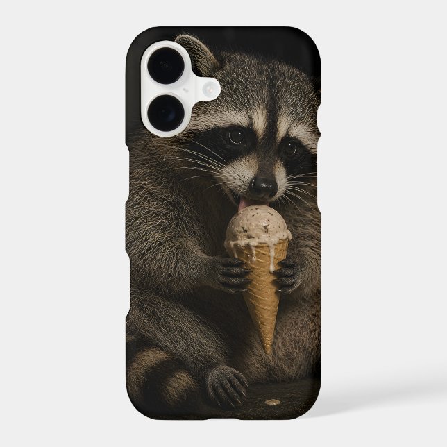 Funny Racoon Eating Ice Cream (Back)