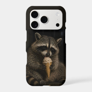 Funny Racoon Eating Ice Cream