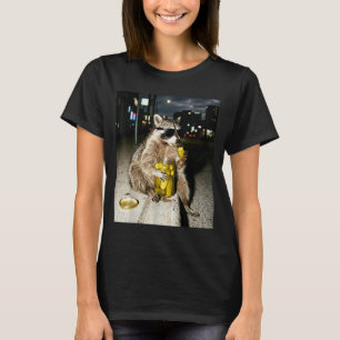 Funny racoon eating pickles meme men women T-Shirt