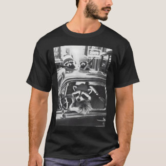 Funny Racoon Gang Vintage Cool Feline T-Shirt