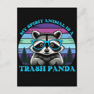 Funny Racoon Girl Art & Cute Racoon Gifts for 26 Holiday Postcard