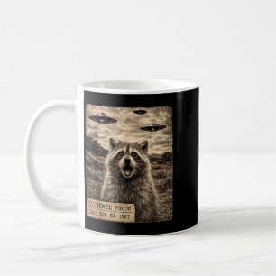 Funny Racoon Graphic Alien Ufo Evidence Photo Coffee Mug