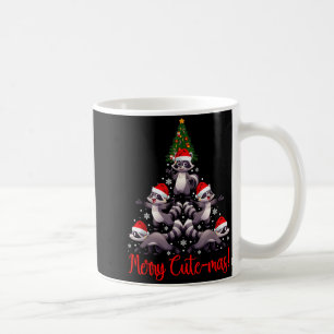 Funny Racoon Merry Cute-mas Racoon Family Christma Coffee Mug