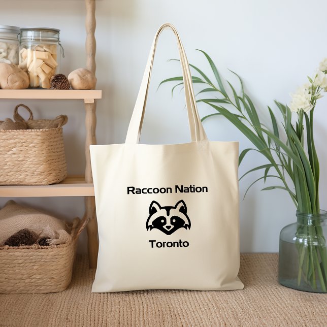 Funny Racoon Nation Toronto Light-Monotone Tote Bag (Creator Uploaded)