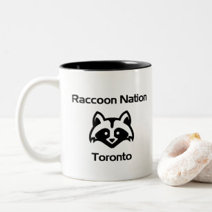 Funny Racoon Nation Toronto Light-Monotone Two-Tone Coffee Mug