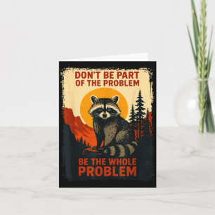 Funny Racoon Nature Wildlife Outdoor Graphic Sarc Card