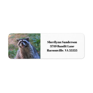 Funny Racoon Photograph Return Address Label