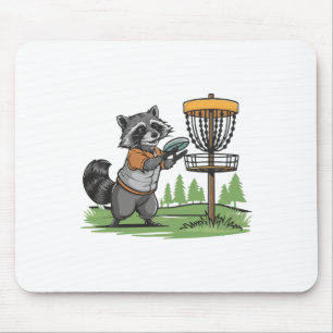 Funny Racoon Play Disc Golf Art For Men Women Kid Mouse Pad