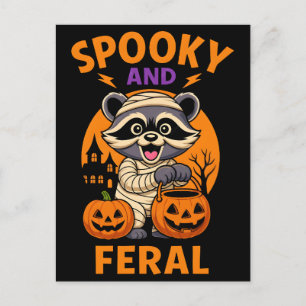 funny racoon, racoon girl, racoon gifts, 2026  holiday postcard