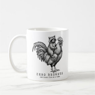 Funny Racoon Rooster Mug Sarcastic Gift Humour