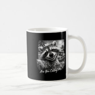 Funny racoon selfie pool party are calling coffee mug
