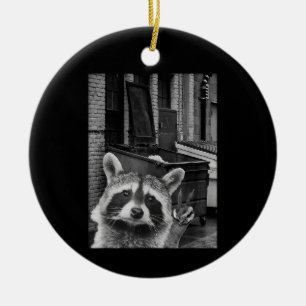 Funny Racoon Selfie Racoon Funny Racoon Ceramic Ornament