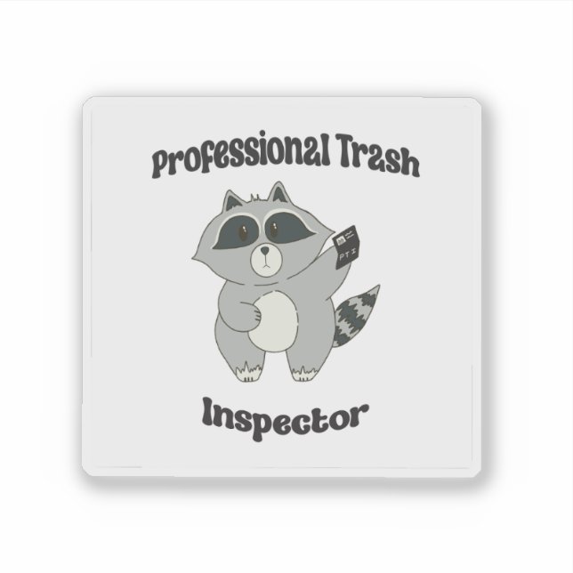 Funny Racoon Sticker (Front)