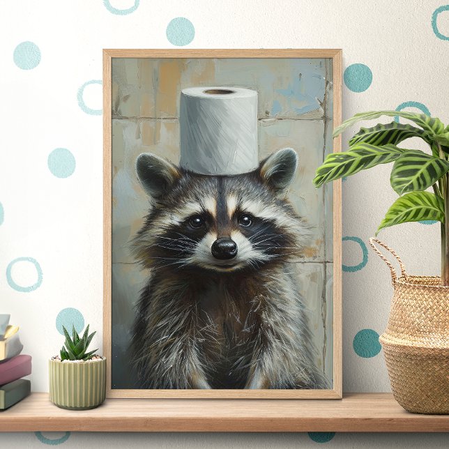 Funny Racoon Toilet Paper Poster (Creator Uploaded)