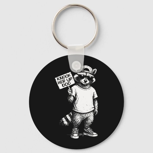 Funny Racoon Transfer Day Ivf Dad Iui Infertility Key Ring (Front)