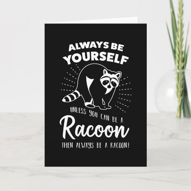 Funny Racoon Trash panda Racoon Gift Card (Front)