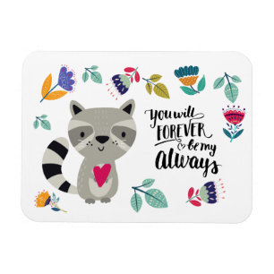 Funny Racoon Valentine's Day Gift Magnet