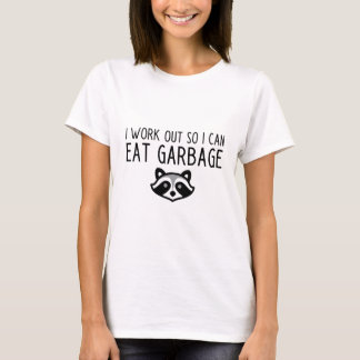 Funny Racoon Workout Slogan T-Shirt