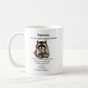 Funny Racoon Your Spirit Animal Humour Coffee Mug