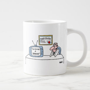 Funny Radiologist Cartoon Xray Technician Humor Large Coffee Mug