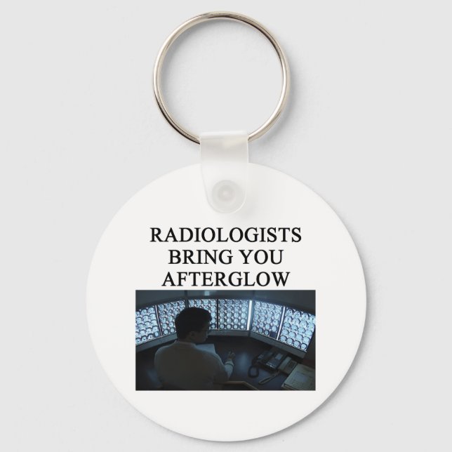 funny radiology joke key ring (Front)