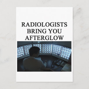 funny radiology joke postcard