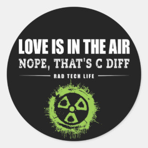 Funny Radiology, Nope Thats C Diff Classic Round Sticker