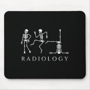 Funny radiology skeleton dancing xray technician mouse pad