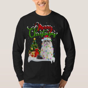 Funny Ragdoll Cat Lover Xmas Lighting Ragdoll Cat T-Shirt