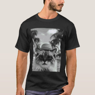 Funny Ragdoll Cat Selfie Cat Summer Vacation T-Shirt