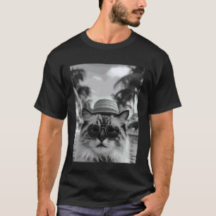 Funny Ragdoll Cat Selfie Cat Summer Vacation T-Shirt
