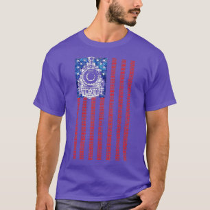 Funny Railroad Flag Train Lovers Gift For Men T-Shirt