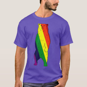 Funny Rainbow Flag Gay Bear LGBT Pride Month Gift T-Shirt