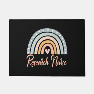 funny rainbow research nurse doormat