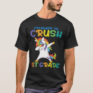Funny Rainbow Unicorn 1St Grade Magical Colourful T-Shirt