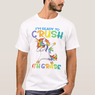 Funny Rainbow Unicorn 4Th Grade Colourful Back To T-Shirt