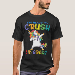 Funny Rainbow Unicorn 6Th Grade Colourful Back To T-Shirt