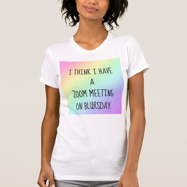 Funny Rainbow Zoom Meeting Humour Women's t-Shirt (Front)