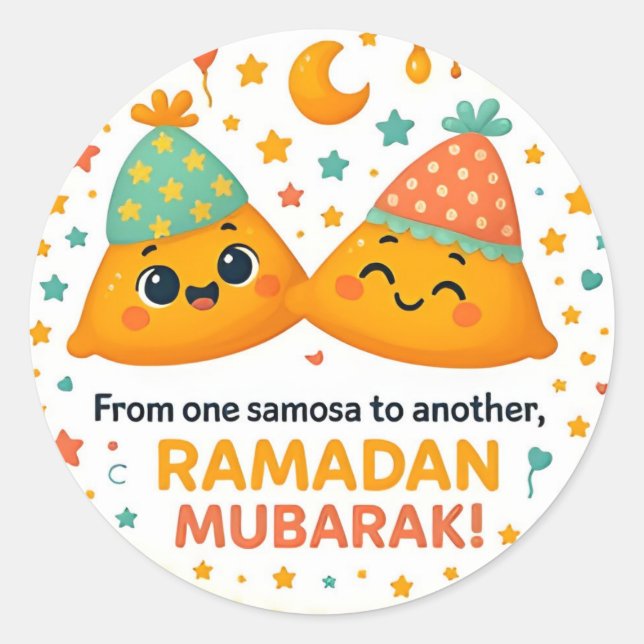 Funny Ramadan Mubarak  Classic Round Sticker (Front)
