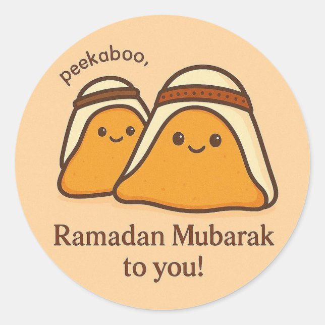 Funny Ramadan Mubarak To You Classic Round Sticker (Front)