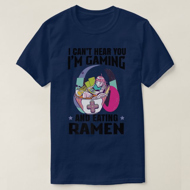 Funny Ramen Bowl Japan Asia Gamer Gaming  T-Shirt (Design Front)