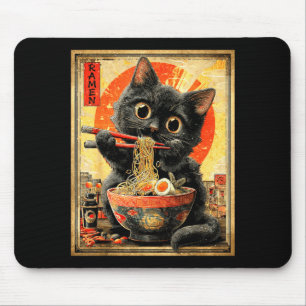 Funny Ramen Cat Noodle Lovers Anime Otaku  Mouse Pad
