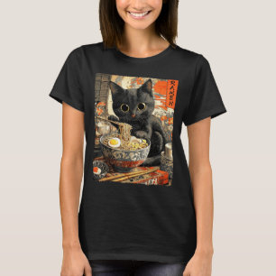 Funny Ramen Cat Noodle Lovers Anime Otaku  T-Shirt