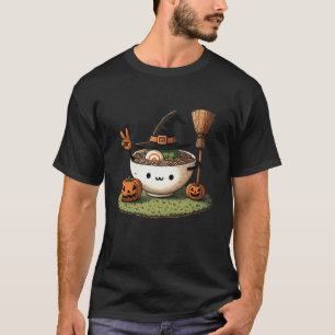 Funny Ramen Witch Pumpkin Halloween Mens Womens Ki T-Shirt